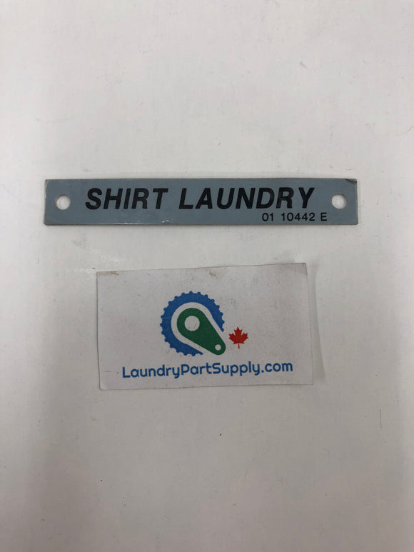 GENERAL NAMEPLATE - SHIRT LAUNDRY