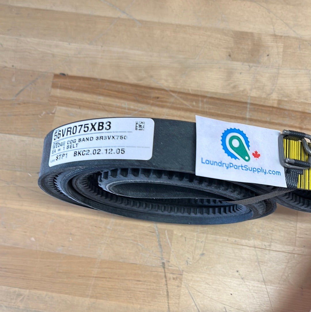 Milnor Drive Belt for Model 30022T6X.  Belt# 56VR075B3X